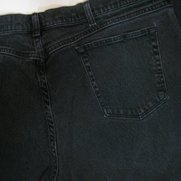 Chic Jeans Plus Size 26W Petite 26 Black Heavyweight Denim Straight Leg Short - Picture 4 of 5